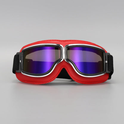 📢📢50% OFF !! ⏰Retro Motorcycle Goggles Vintage Windproof Riding Glasses for Cruiser Helmet and Off-Road Dirt Bike