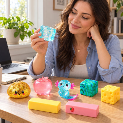 8-Piece Assorted Squishy Fidget Toy Set