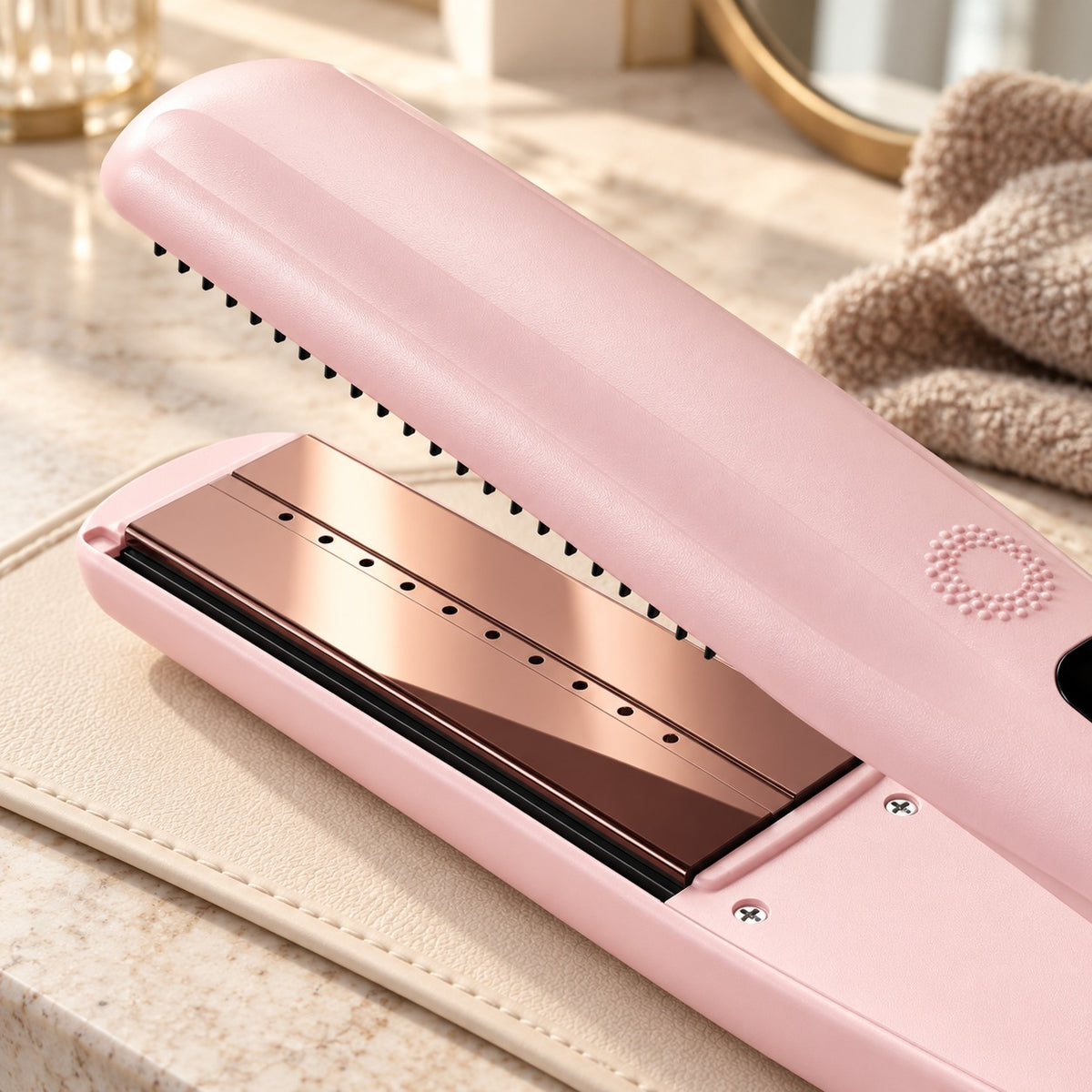Steam Hair Straightener with Detachable Comb