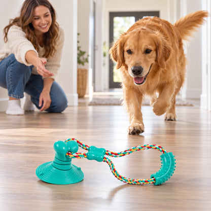 Suction Cup Rope Tug Dog Toy