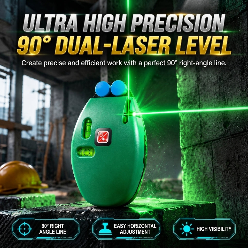 ✅50% off Bright infrared laser, accurate 90° right angle, pocket-sized leveling tool!