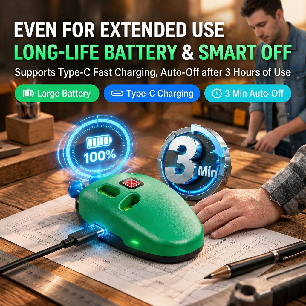✅50% off Bright infrared laser, accurate 90° right angle, pocket-sized leveling tool!