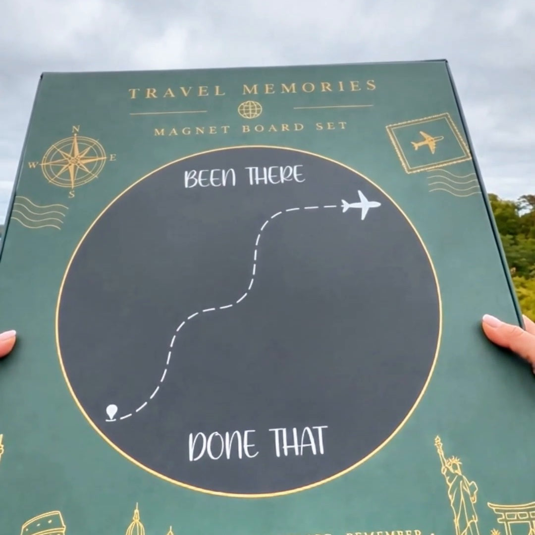 🌍✈️ Been There, Done That Travel Magnet Display Board – Round Souvenir Magnet Wall Organizer, Personalized Travel Memory Decor & Unique Gifts for Travelers 🎁