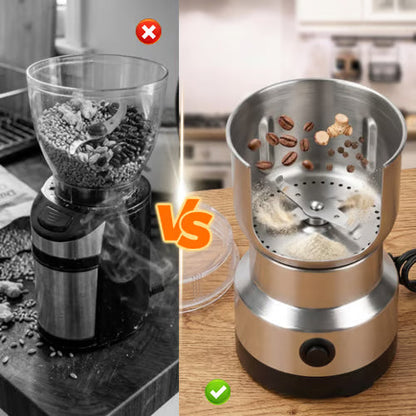 🌿 Stainless Steel Dry Ingredient Grinder – Fast Grinding for Spices, Grains & Coffee ✨