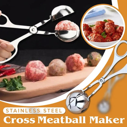 Stainless Steel Meatball Maker – 304 Food-Grade Steel, Non-Stick Smooth Surface & One-Press Design – Perfect Meatballs in Seconds ✨