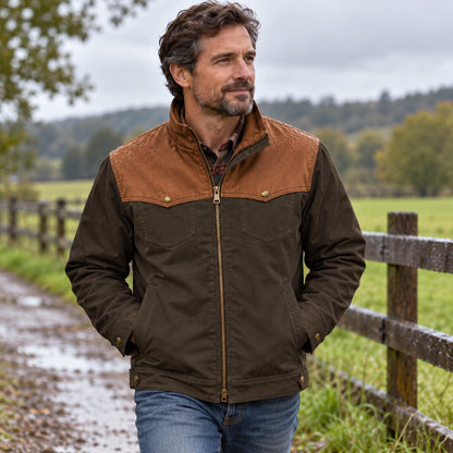 Men's Quilted Canvas Western Coat