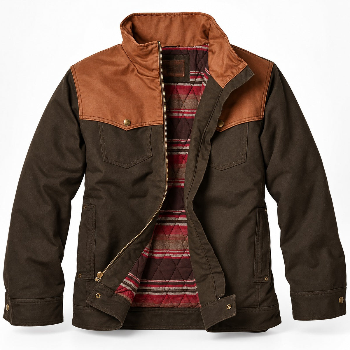 Men's Quilted Canvas Western Coat